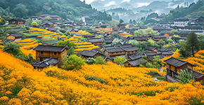 婺源全景-篁嶺油菜花-江嶺油菜花-深度純玩雙高